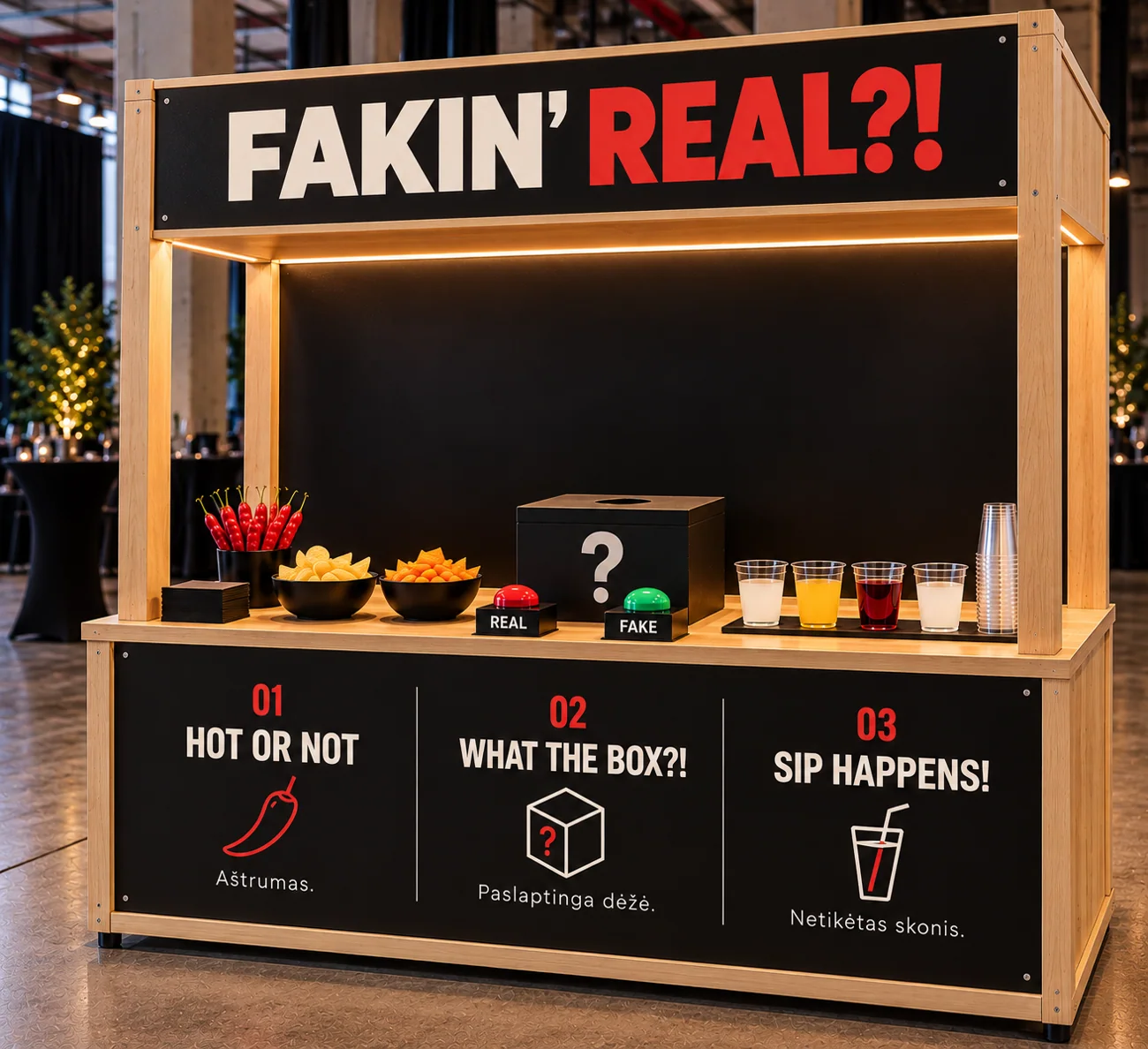 FAKIN’ REAL?! žaidimo stotelė
