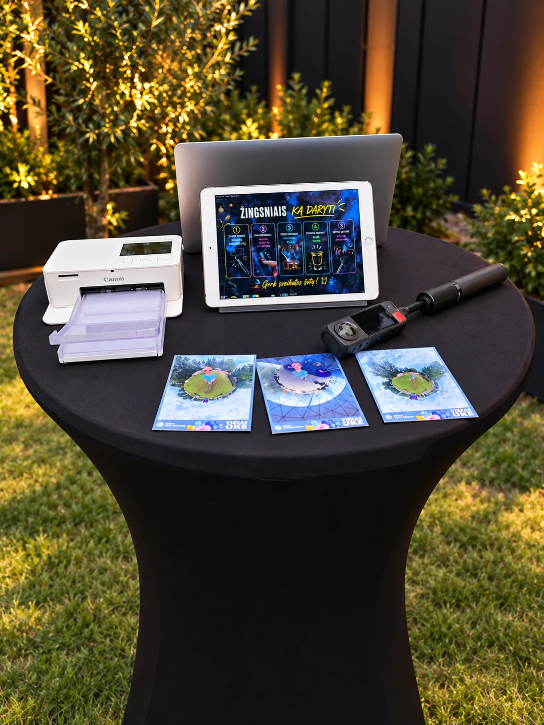 360° Tiny Planet photo station at a real event